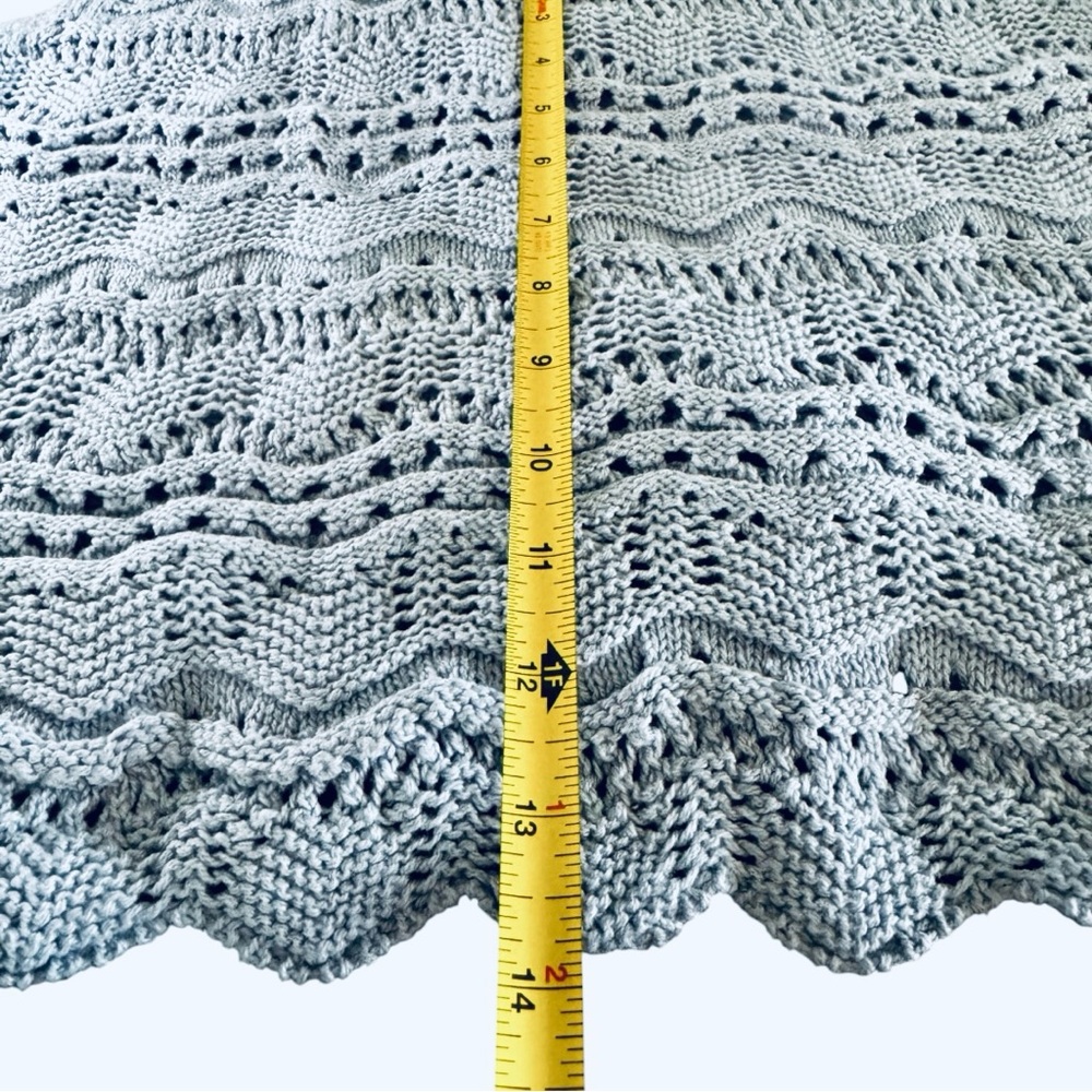 Jessica Simpson Light Blue Crochet Tie-Front Tank - size small - Picture 5 of 7